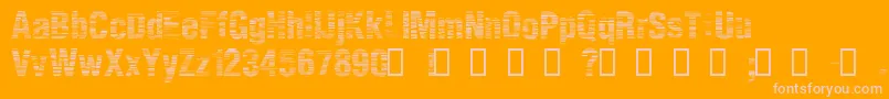 StatHh Font – Pink Fonts on Orange Background