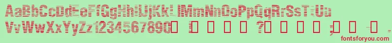 StatHh Font – Red Fonts on Green Background