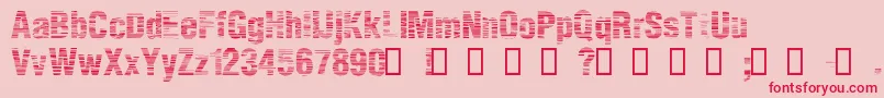 StatHh-Schriftart – Rote Schriften auf rosa Hintergrund