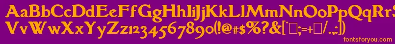 Grantham Bold Font – Orange Fonts on Purple Background