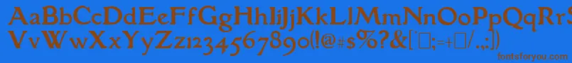 Grantham Roman-fontti – ruskeat fontit sinisellä taustalla