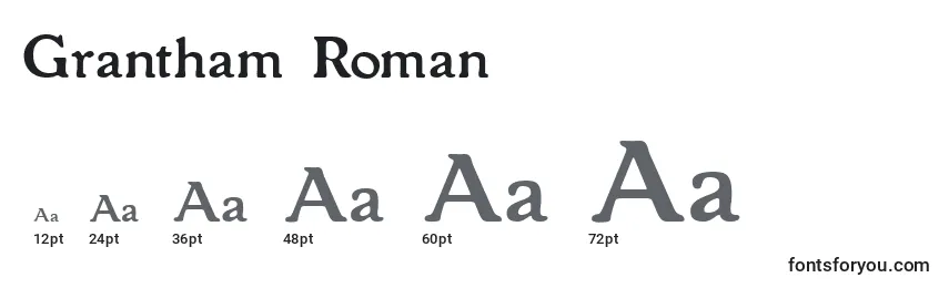 Размеры шрифта Grantham Roman