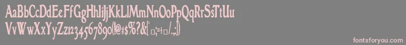 GranthamCondensed Bold Font – Pink Fonts on Gray Background