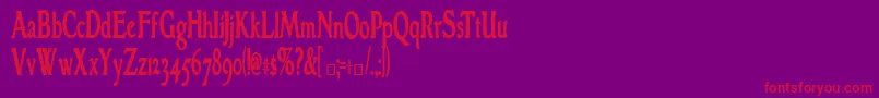 GranthamCondensed Bold Font – Red Fonts on Purple Background