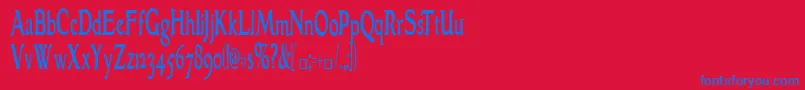 GranthamCondensed Roman Font – Blue Fonts on Red Background