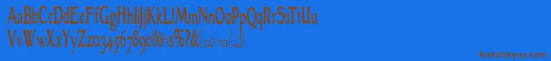 GranthamCondensed Roman Font – Brown Fonts on Blue Background