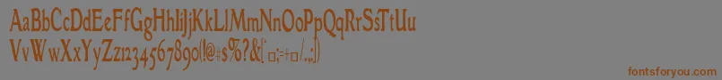 GranthamCondensed Roman Font – Brown Fonts on Gray Background