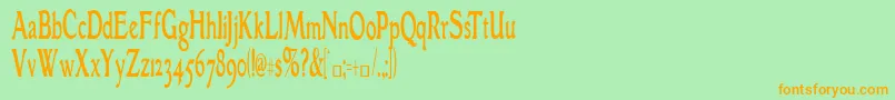 Шрифт GranthamCondensed Roman – оранжевые шрифты на зелёном фоне