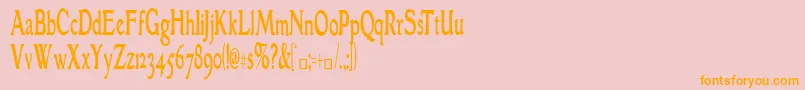 GranthamCondensed Roman Font – Orange Fonts on Pink Background