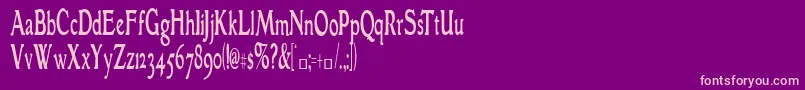 GranthamCondensed Roman Font – Pink Fonts on Purple Background
