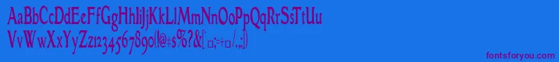 GranthamCondensed Roman Font – Purple Fonts on Blue Background