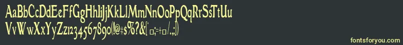GranthamCondensed Roman Font – Yellow Fonts on Black Background