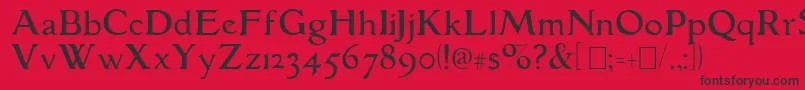 GranthamLight Font – Black Fonts on Red Background