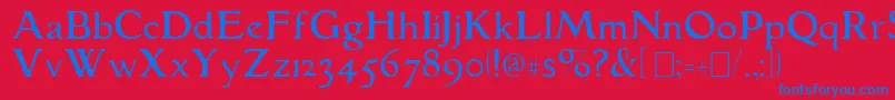 GranthamLight Font – Blue Fonts on Red Background