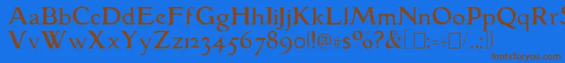 Lisätietoja GranthamLight-fontista GranthamLight-fontti – ruskeat fontit sinisellä taustalla
