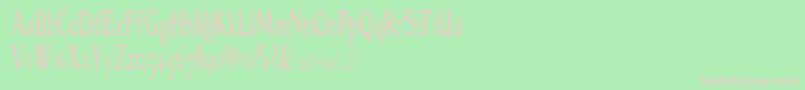 GranthamLightCondensed Font – Pink Fonts on Green Background