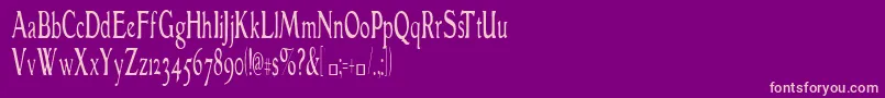 GranthamLightCondensed Font – Pink Fonts on Purple Background