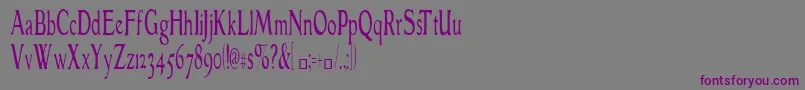 GranthamLightCondensed Font – Purple Fonts on Gray Background