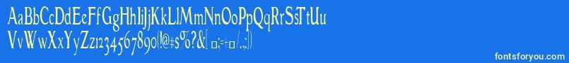 fuente GranthamLightCondensed – Fuentes Amarillas Sobre Fondo Azul