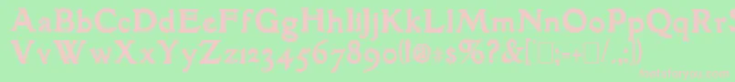 GranthamOutline Font – Pink Fonts on Green Background