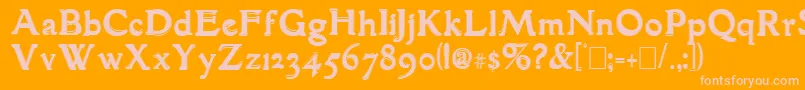GranthamOutline Font – Pink Fonts on Orange Background