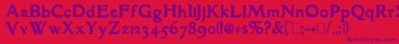 GranthamOutline Font – Purple Fonts on Red Background