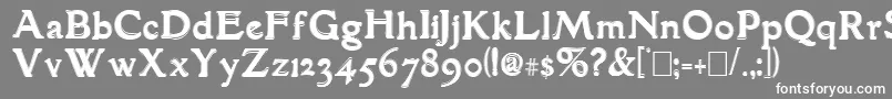 フォントGranthamOutline – 灰色の背景に白い文字