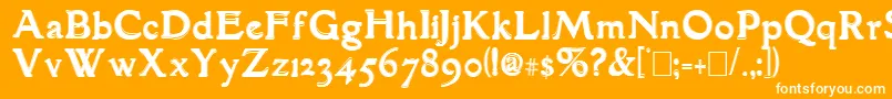 GranthamOutline Font – White Fonts on Orange Background