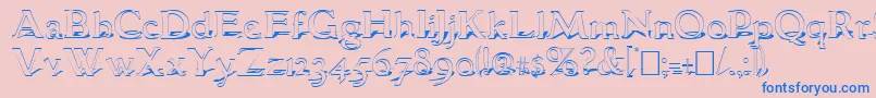 GranthamShadow Font – Blue Fonts on Pink Background