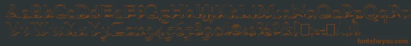 GranthamShadow Font – Brown Fonts on Black Background