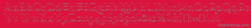 GranthamShadow Font – Gray Fonts on Red Background