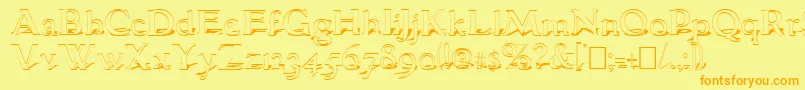 GranthamShadow Font – Orange Fonts on Yellow Background