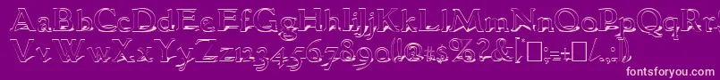 GranthamShadow Font – Pink Fonts on Purple Background