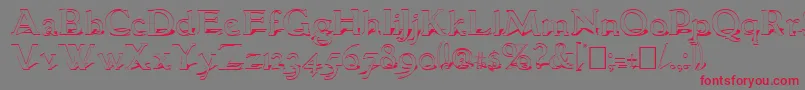 GranthamShadow Font – Red Fonts on Gray Background