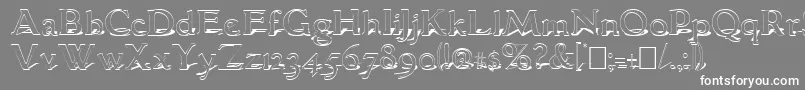 フォントGranthamShadow – 灰色の背景に白い文字