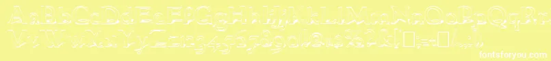 GranthamShadow Font – White Fonts on Yellow Background