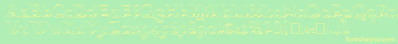 GranthamShadow Font – Yellow Fonts on Green Background