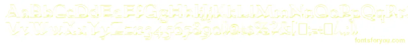 GranthamShadow Font – Yellow Fonts on White Background