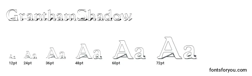 Размеры шрифта GranthamShadow (128408)