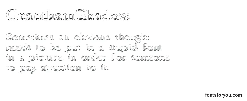GranthamShadow (128408) -fontin tarkastelu