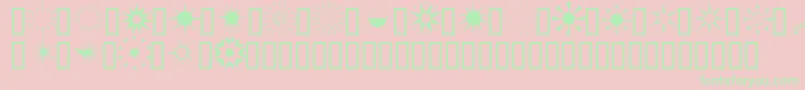 Akhenaten Font – Green Fonts on Pink Background