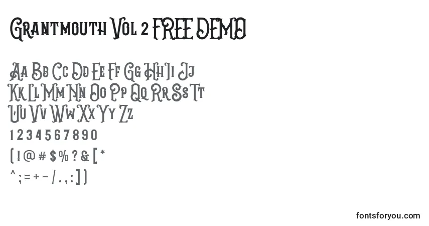 Шрифт Grantmouth Vol 2 FREE DEMO – алфавит, цифры, специальные символы