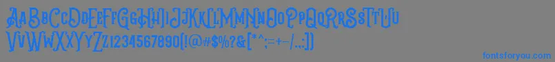 Czcionka Grantmouth Vol 2 FREE DEMO – niebieskie czcionki na szarym tle