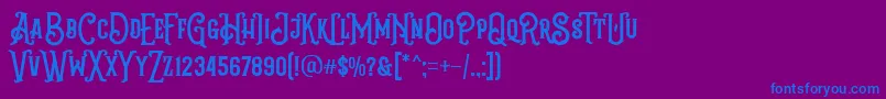 Шрифт Grantmouth Vol 2 FREE DEMO – синие шрифты на фиолетовом фоне