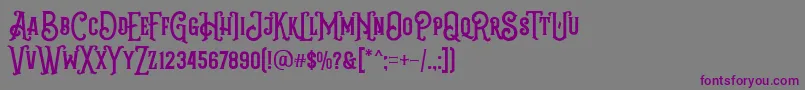 Шрифт Grantmouth Vol 2 FREE DEMO – фиолетовые шрифты на сером фоне