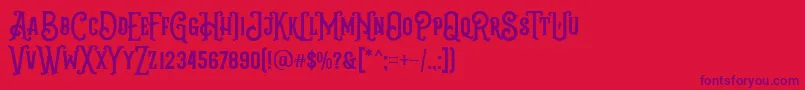 Grantmouth Vol 2 FREE DEMO Font – Purple Fonts on Red Background