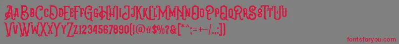 Grantmouth Vol 2 FREE DEMO Font – Red Fonts on Gray Background