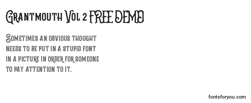 Review of the Grantmouth Vol 2 FREE DEMO Font