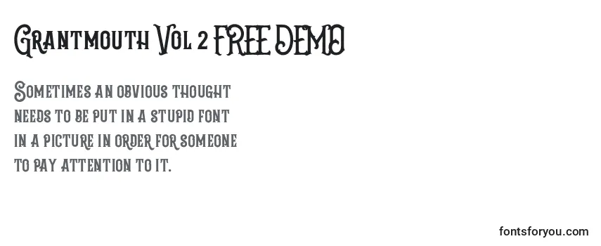 Überblick über die Schriftart Grantmouth Vol 2 FREE DEMO