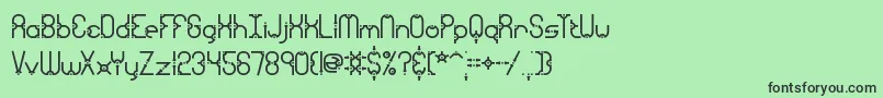 フォントgranular – 緑の背景に黒い文字